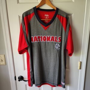 Stitches MLB Washington Nationals Embroidered Men's Short Sleeve Shirt XL